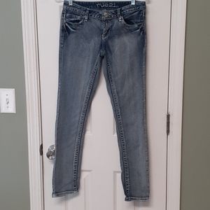 Rue21 jeans light wash low rise skinny 5/6